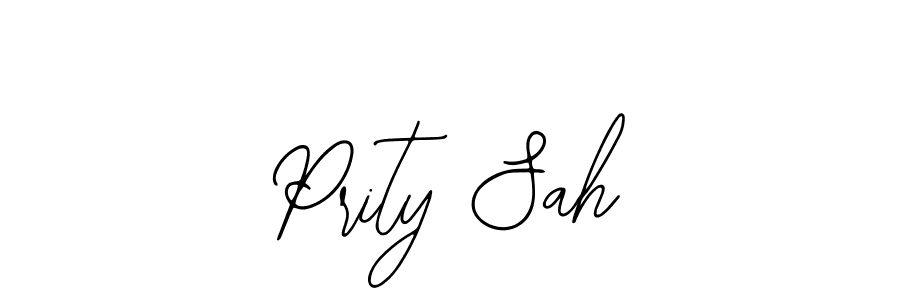 How to make Prity Sah name signature. Use Bearetta-2O07w style for creating short signs online. This is the latest handwritten sign. Prity Sah signature style 12 images and pictures png