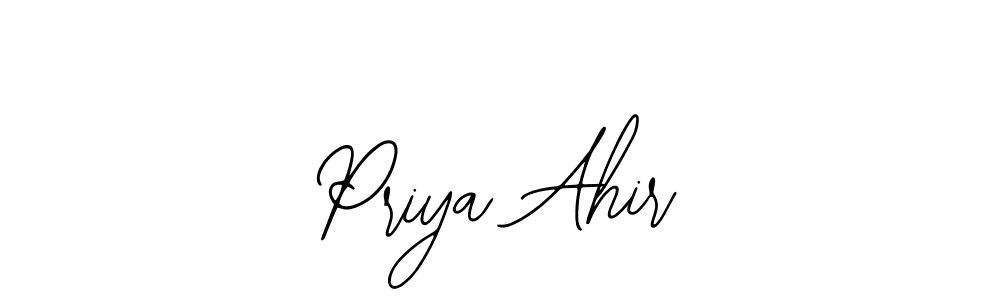 Use a signature maker to create a handwritten signature online. With this signature software, you can design (Bearetta-2O07w) your own signature for name Priya Ahir. Priya Ahir signature style 12 images and pictures png