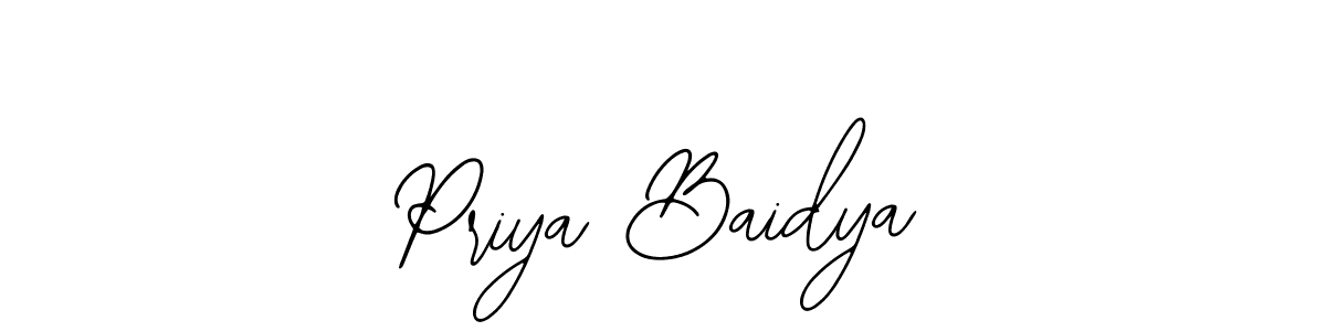 How to make Priya Baidya name signature. Use Bearetta-2O07w style for creating short signs online. This is the latest handwritten sign. Priya Baidya signature style 12 images and pictures png