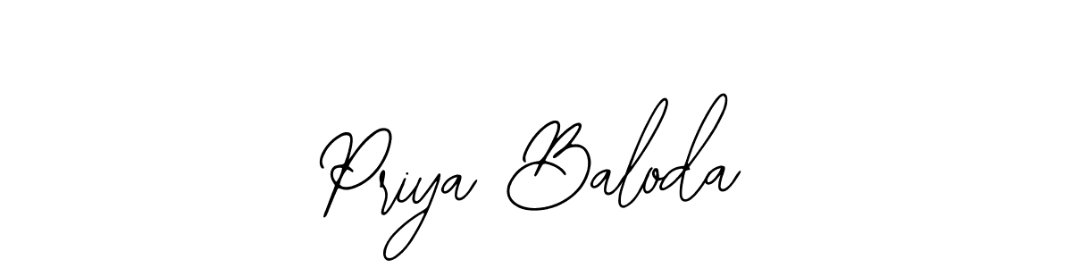 How to make Priya Baloda name signature. Use Bearetta-2O07w style for creating short signs online. This is the latest handwritten sign. Priya Baloda signature style 12 images and pictures png