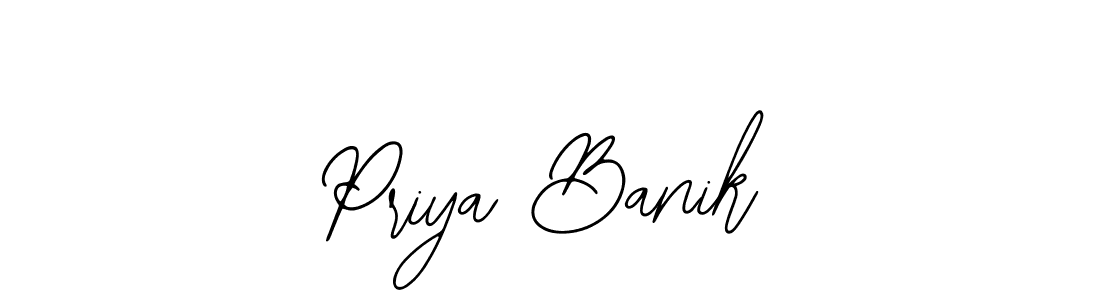 How to make Priya Banik name signature. Use Bearetta-2O07w style for creating short signs online. This is the latest handwritten sign. Priya Banik signature style 12 images and pictures png