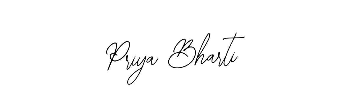 if you are searching for the best signature style for your name Priya Bharti. so please give up your signature search. here we have designed multiple signature styles  using Bearetta-2O07w. Priya Bharti signature style 12 images and pictures png
