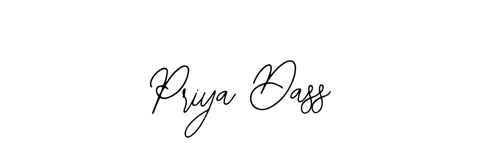 How to make Priya Dass name signature. Use Bearetta-2O07w style for creating short signs online. This is the latest handwritten sign. Priya Dass signature style 12 images and pictures png