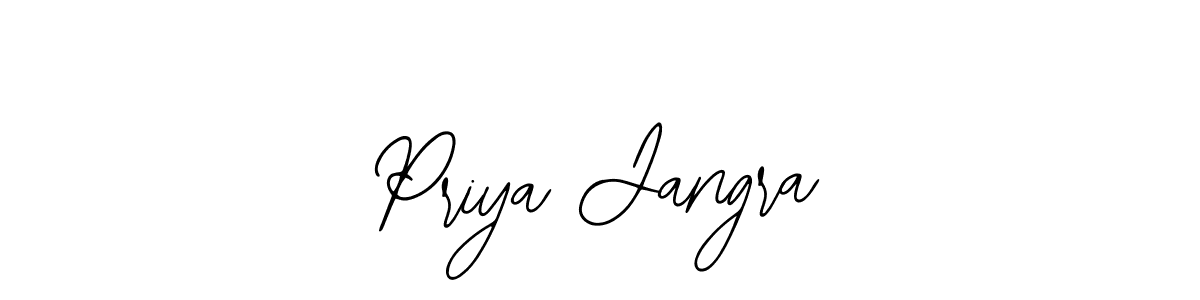 if you are searching for the best signature style for your name Priya Jangra. so please give up your signature search. here we have designed multiple signature styles  using Bearetta-2O07w. Priya Jangra signature style 12 images and pictures png