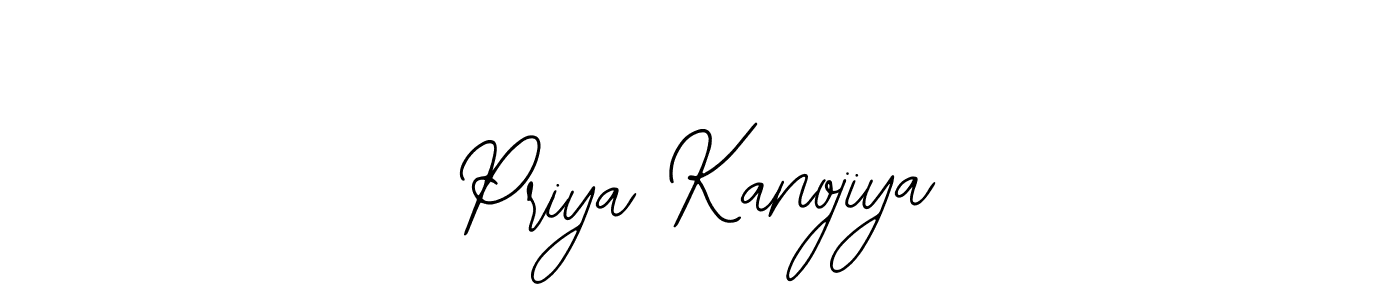 How to make Priya Kanojiya name signature. Use Bearetta-2O07w style for creating short signs online. This is the latest handwritten sign. Priya Kanojiya signature style 12 images and pictures png