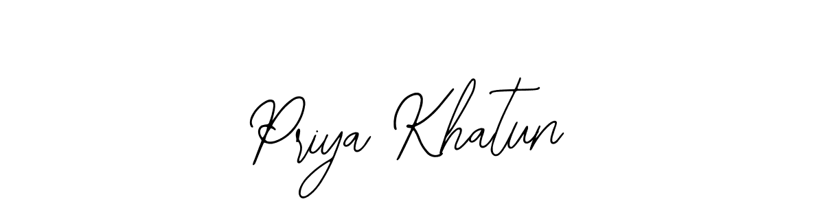 Use a signature maker to create a handwritten signature online. With this signature software, you can design (Bearetta-2O07w) your own signature for name Priya Khatun. Priya Khatun signature style 12 images and pictures png