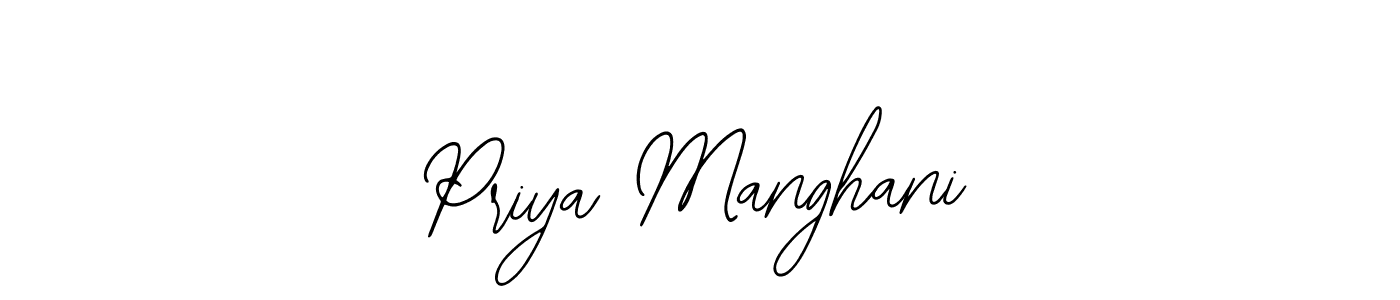 Make a beautiful signature design for name Priya Manghani. Use this online signature maker to create a handwritten signature for free. Priya Manghani signature style 12 images and pictures png