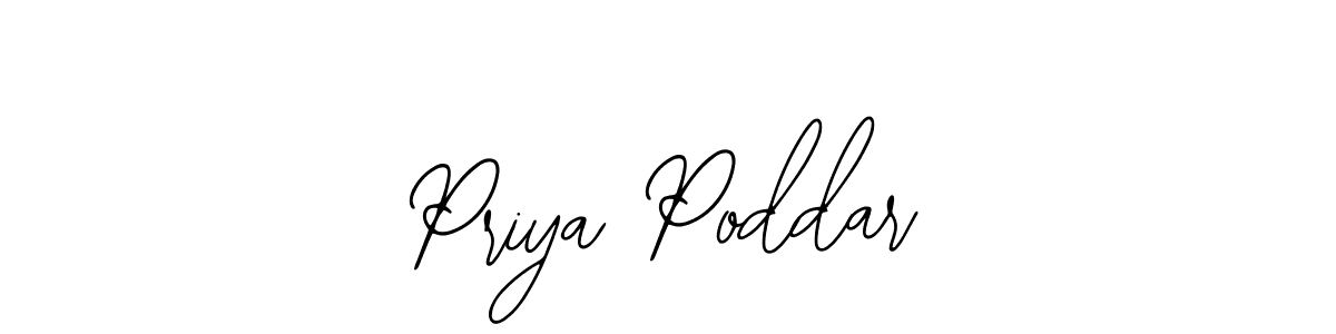 Use a signature maker to create a handwritten signature online. With this signature software, you can design (Bearetta-2O07w) your own signature for name Priya Poddar. Priya Poddar signature style 12 images and pictures png
