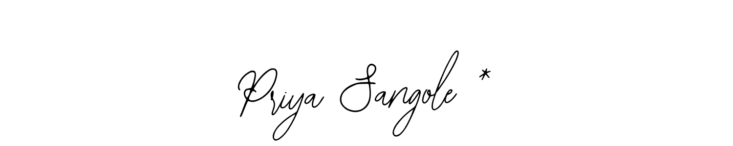 You should practise on your own different ways (Bearetta-2O07w) to write your name (Priya Sangole *) in signature. don't let someone else do it for you. Priya Sangole * signature style 12 images and pictures png