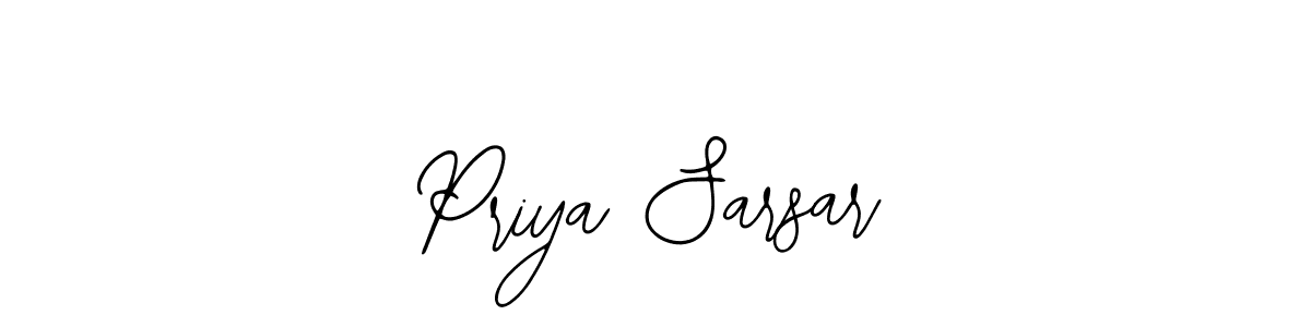 How to make Priya Sarsar name signature. Use Bearetta-2O07w style for creating short signs online. This is the latest handwritten sign. Priya Sarsar signature style 12 images and pictures png