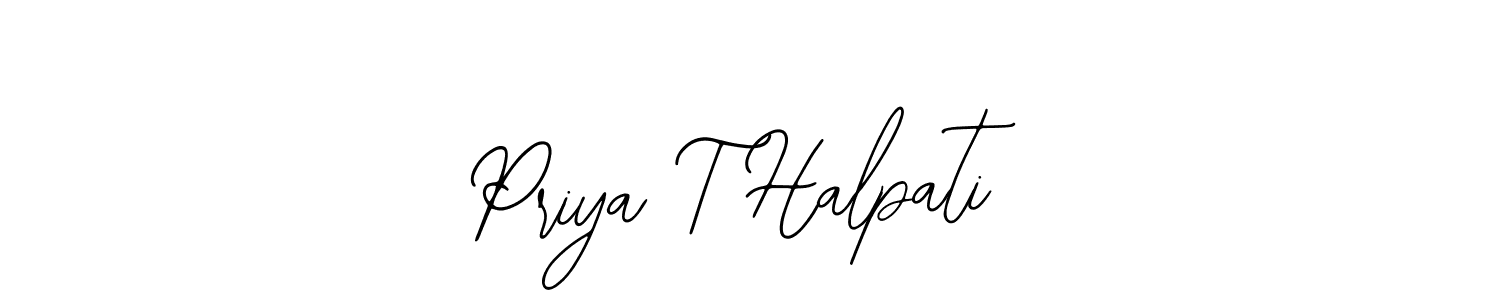 Similarly Bearetta-2O07w is the best handwritten signature design. Signature creator online .You can use it as an online autograph creator for name Priya T Halpati. Priya T Halpati signature style 12 images and pictures png