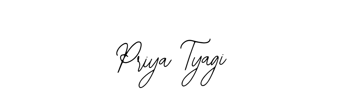 You should practise on your own different ways (Bearetta-2O07w) to write your name (Priya Tyagi) in signature. don't let someone else do it for you. Priya Tyagi signature style 12 images and pictures png