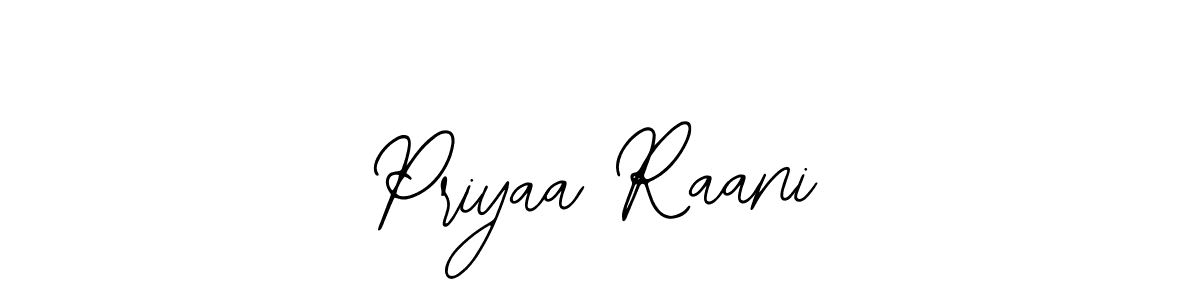 How to make Priyaa Raani name signature. Use Bearetta-2O07w style for creating short signs online. This is the latest handwritten sign. Priyaa Raani signature style 12 images and pictures png