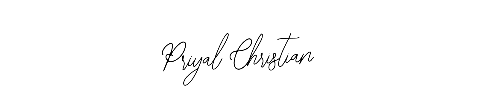How to make Priyal Christian name signature. Use Bearetta-2O07w style for creating short signs online. This is the latest handwritten sign. Priyal Christian signature style 12 images and pictures png