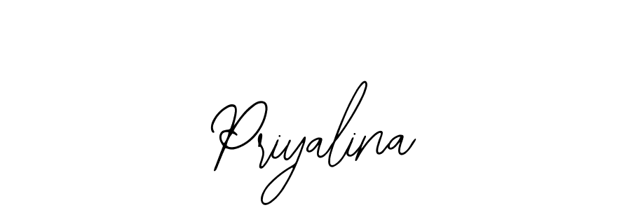 How to make Priyalina name signature. Use Bearetta-2O07w style for creating short signs online. This is the latest handwritten sign. Priyalina signature style 12 images and pictures png