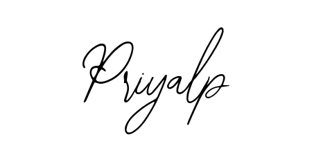 A sleek calligraphic signature for name Priyalp utilizing Bearetta-2O07w styling. Great for adding personal signatures to photos and art. Priyalp signature style 12 images and pictures png