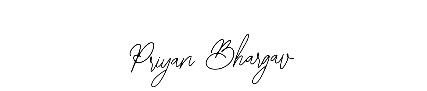 Use a signature maker to create a handwritten signature online. With this signature software, you can design (Bearetta-2O07w) your own signature for name Priyan Bhargav. Priyan Bhargav signature style 12 images and pictures png