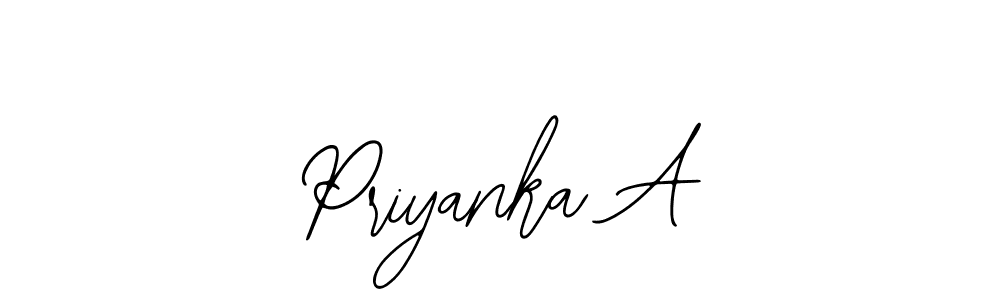 How to make Priyanka A signature? Bearetta-2O07w is a professional autograph style. Create handwritten signature for Priyanka A name. Priyanka A signature style 12 images and pictures png