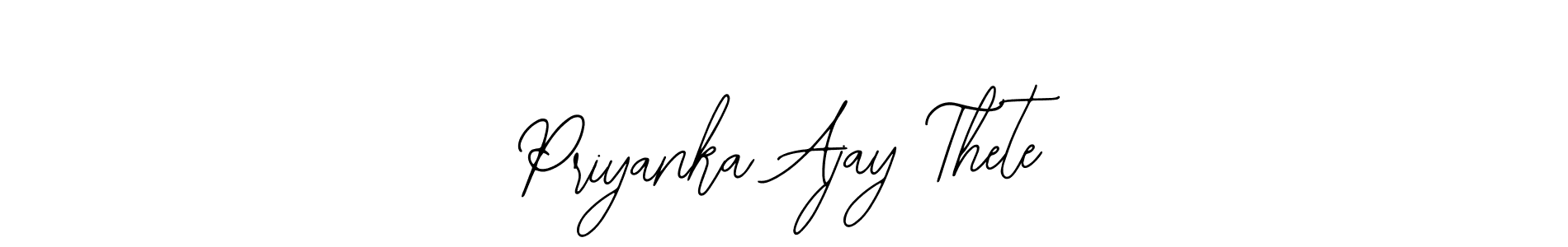 Use a signature maker to create a handwritten signature online. With this signature software, you can design (Bearetta-2O07w) your own signature for name Priyanka Ajay Thete. Priyanka Ajay Thete signature style 12 images and pictures png