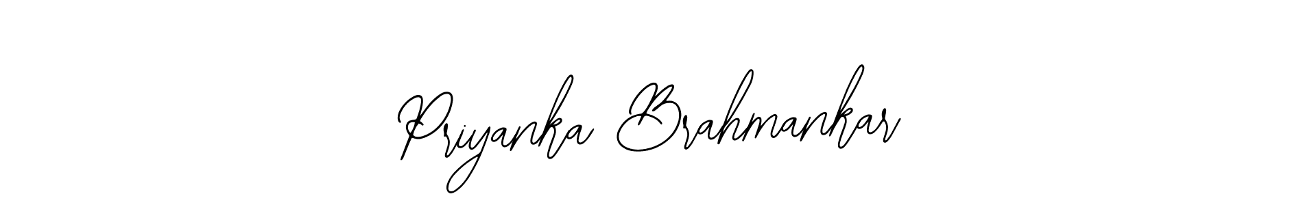 How to make Priyanka Brahmankar name signature. Use Bearetta-2O07w style for creating short signs online. This is the latest handwritten sign. Priyanka Brahmankar signature style 12 images and pictures png
