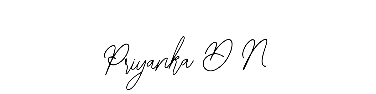 How to make Priyanka D N name signature. Use Bearetta-2O07w style for creating short signs online. This is the latest handwritten sign. Priyanka D N signature style 12 images and pictures png