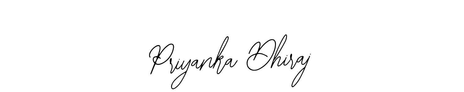 if you are searching for the best signature style for your name Priyanka Dhiraj. so please give up your signature search. here we have designed multiple signature styles  using Bearetta-2O07w. Priyanka Dhiraj signature style 12 images and pictures png