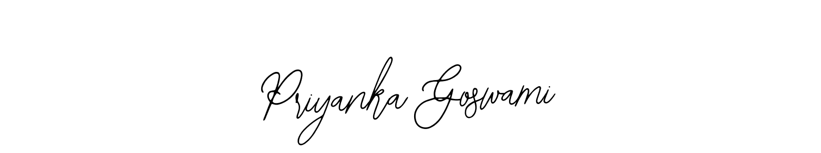 You should practise on your own different ways (Bearetta-2O07w) to write your name (Priyanka Goswami) in signature. don't let someone else do it for you. Priyanka Goswami signature style 12 images and pictures png