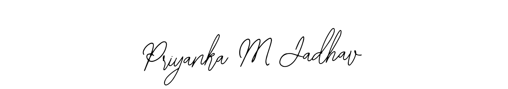 This is the best signature style for the Priyanka M Jadhav name. Also you like these signature font (Bearetta-2O07w). Mix name signature. Priyanka M Jadhav signature style 12 images and pictures png