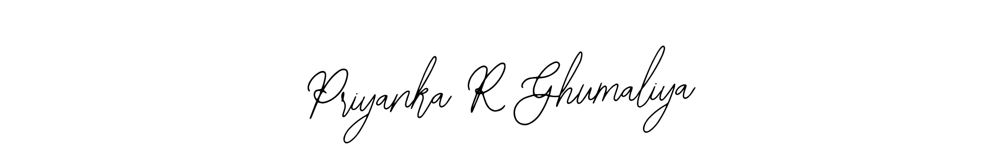 Also You can easily find your signature by using the search form. We will create Priyanka R Ghumaliya name handwritten signature images for you free of cost using Bearetta-2O07w sign style. Priyanka R Ghumaliya signature style 12 images and pictures png