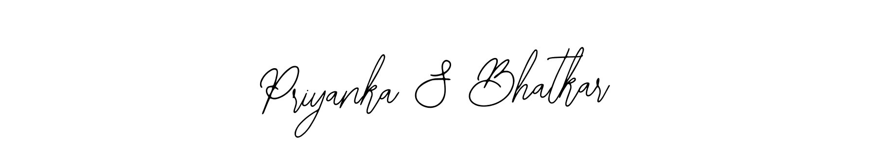 Also You can easily find your signature by using the search form. We will create Priyanka S Bhatkar name handwritten signature images for you free of cost using Bearetta-2O07w sign style. Priyanka S Bhatkar signature style 12 images and pictures png