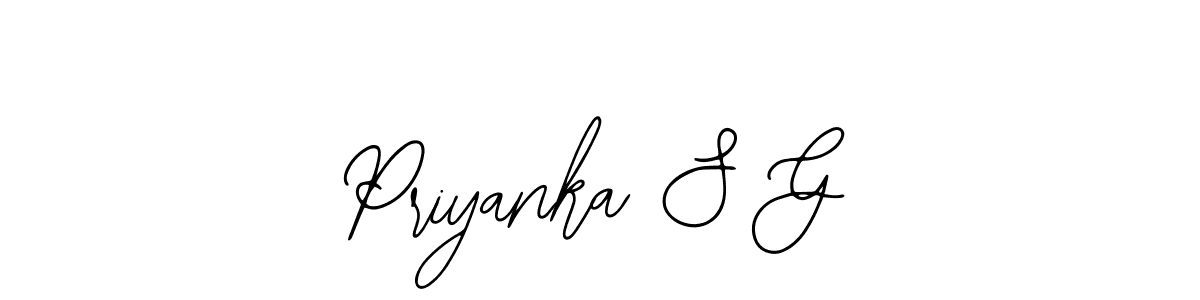 Use a signature maker to create a handwritten signature online. With this signature software, you can design (Bearetta-2O07w) your own signature for name Priyanka S G. Priyanka S G signature style 12 images and pictures png