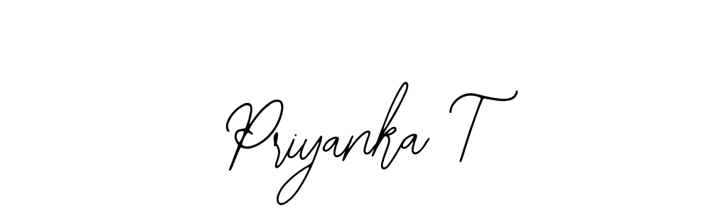 Design your own signature with our free online signature maker. With this signature software, you can create a handwritten (Bearetta-2O07w) signature for name Priyanka T. Priyanka T signature style 12 images and pictures png