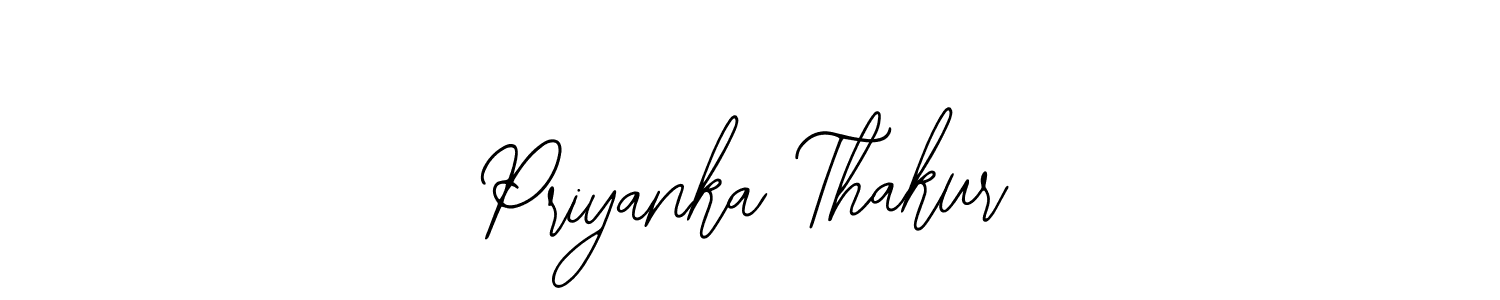 How to make Priyanka Thakur name signature. Use Bearetta-2O07w style for creating short signs online. This is the latest handwritten sign. Priyanka Thakur signature style 12 images and pictures png