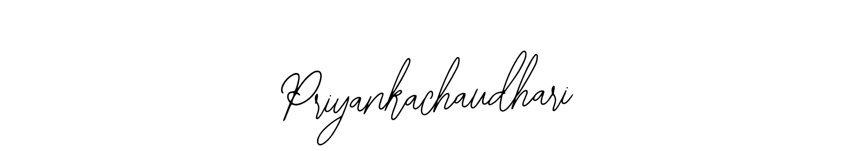 How to make Priyankachaudhari name signature. Use Bearetta-2O07w style for creating short signs online. This is the latest handwritten sign. Priyankachaudhari signature style 12 images and pictures png