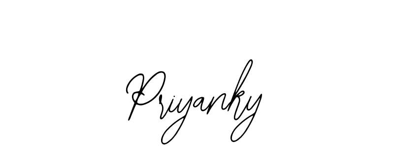 How to make Priyanky name signature. Use Bearetta-2O07w style for creating short signs online. This is the latest handwritten sign. Priyanky signature style 12 images and pictures png