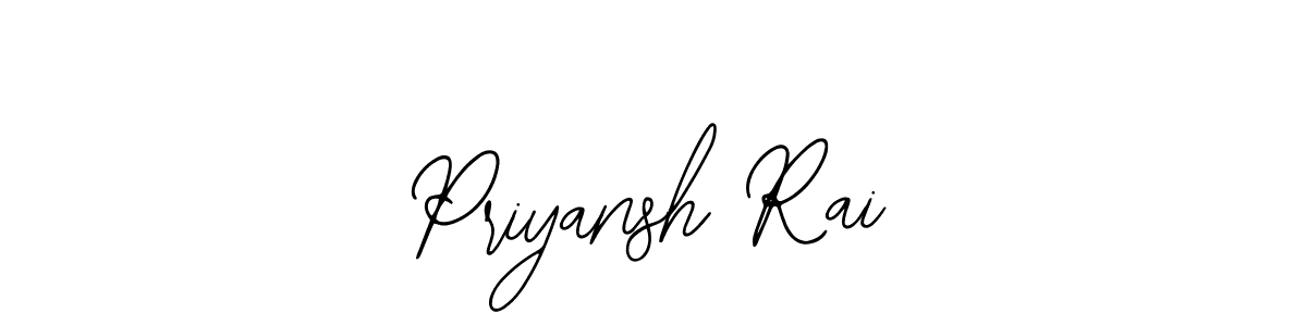 The best way (Bearetta-2O07w) to make a short signature is to pick only two or three words in your name. The name Priyansh Rai include a total of six letters. For converting this name. Priyansh Rai signature style 12 images and pictures png