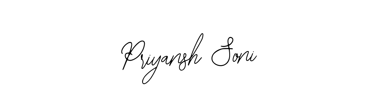 How to make Priyansh Soni signature? Bearetta-2O07w is a professional autograph style. Create handwritten signature for Priyansh Soni name. Priyansh Soni signature style 12 images and pictures png