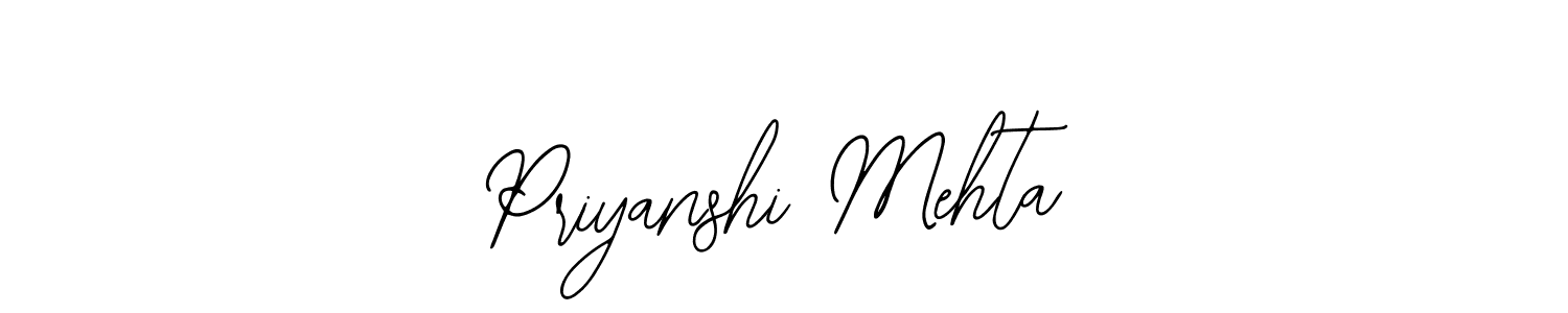 How to make Priyanshi Mehta signature? Bearetta-2O07w is a professional autograph style. Create handwritten signature for Priyanshi Mehta name. Priyanshi Mehta signature style 12 images and pictures png