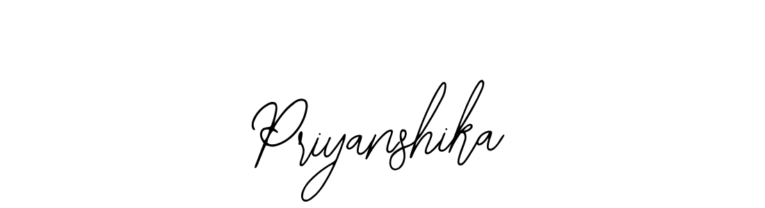 Use a signature maker to create a handwritten signature online. With this signature software, you can design (Bearetta-2O07w) your own signature for name Priyanshika. Priyanshika signature style 12 images and pictures png