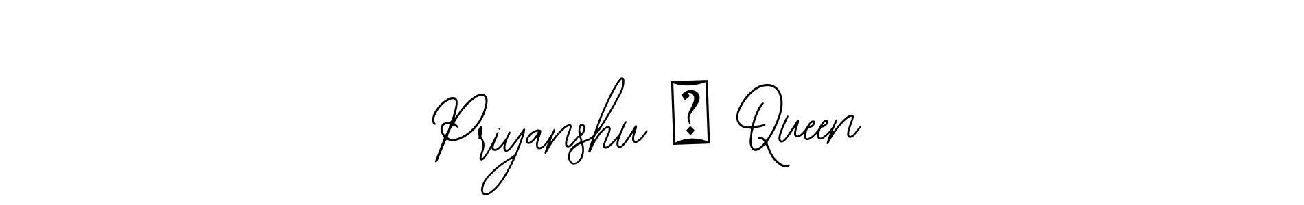 Design your own signature with our free online signature maker. With this signature software, you can create a handwritten (Bearetta-2O07w) signature for name Priyanshu ❤ Queen. Priyanshu ❤ Queen signature style 12 images and pictures png