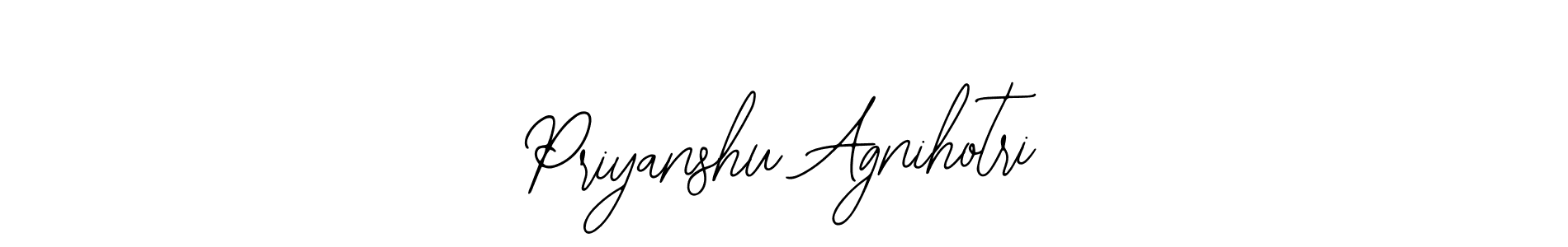 Also You can easily find your signature by using the search form. We will create Priyanshu Agnihotri name handwritten signature images for you free of cost using Bearetta-2O07w sign style. Priyanshu Agnihotri signature style 12 images and pictures png