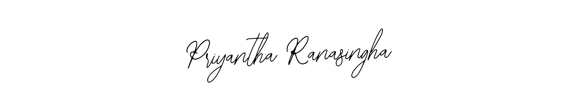 How to make Priyantha Ranasingha name signature. Use Bearetta-2O07w style for creating short signs online. This is the latest handwritten sign. Priyantha Ranasingha signature style 12 images and pictures png