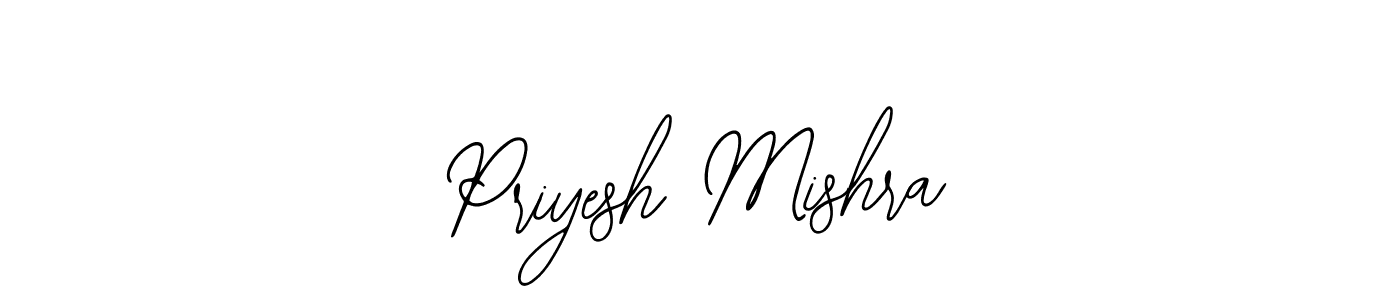 How to make Priyesh Mishra name signature. Use Bearetta-2O07w style for creating short signs online. This is the latest handwritten sign. Priyesh Mishra signature style 12 images and pictures png