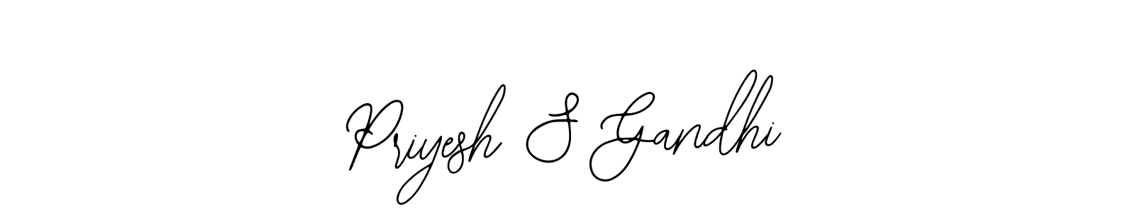 How to Draw Priyesh S Gandhi signature style? Bearetta-2O07w is a latest design signature styles for name Priyesh S Gandhi. Priyesh S Gandhi signature style 12 images and pictures png