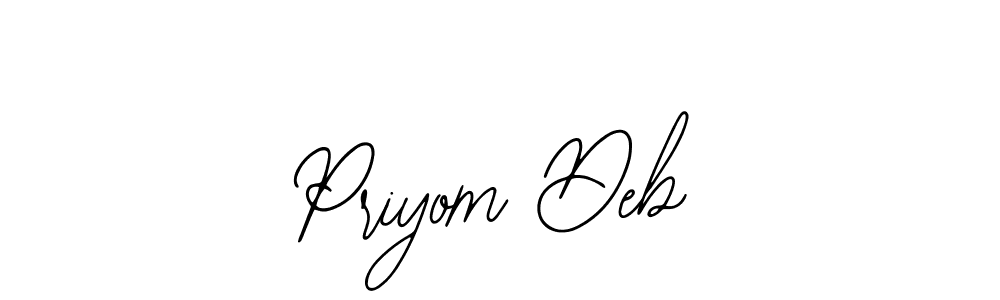 if you are searching for the best signature style for your name Priyom Deb. so please give up your signature search. here we have designed multiple signature styles  using Bearetta-2O07w. Priyom Deb signature style 12 images and pictures png