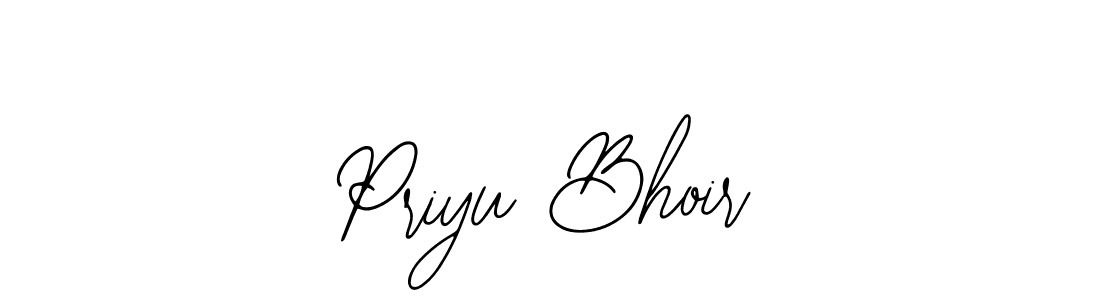 if you are searching for the best signature style for your name Priyu Bhoir. so please give up your signature search. here we have designed multiple signature styles  using Bearetta-2O07w. Priyu Bhoir signature style 12 images and pictures png