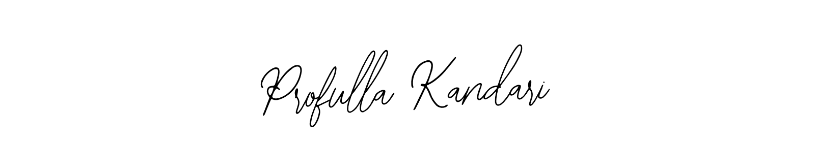 Also You can easily find your signature by using the search form. We will create Profulla Kandari name handwritten signature images for you free of cost using Bearetta-2O07w sign style. Profulla Kandari signature style 12 images and pictures png