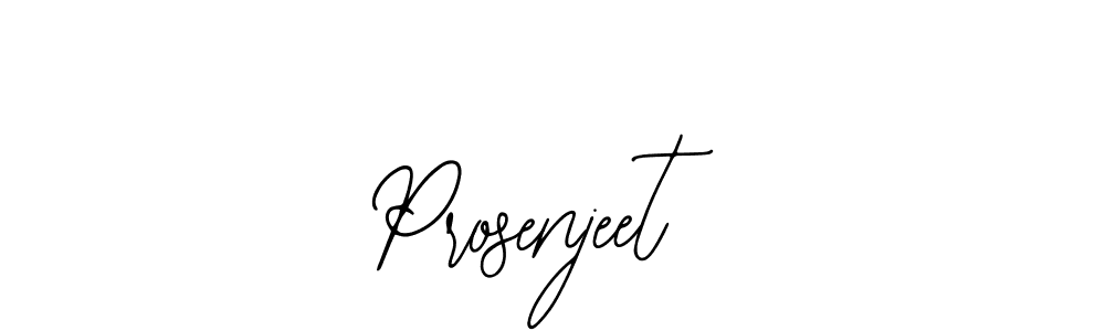 How to make Prosenjeet name signature. Use Bearetta-2O07w style for creating short signs online. This is the latest handwritten sign. Prosenjeet signature style 12 images and pictures png