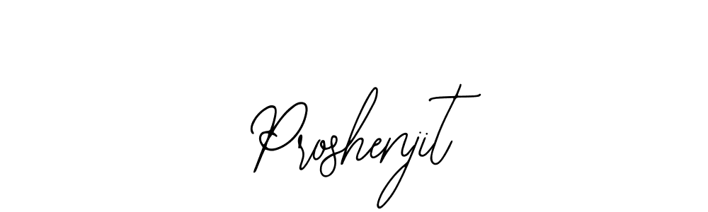 Use a signature maker to create a handwritten signature online. With this signature software, you can design (Bearetta-2O07w) your own signature for name Proshenjit. Proshenjit signature style 12 images and pictures png