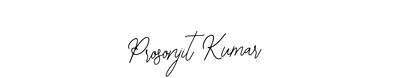 How to make Prosonjit Kumar name signature. Use Bearetta-2O07w style for creating short signs online. This is the latest handwritten sign. Prosonjit Kumar signature style 12 images and pictures png